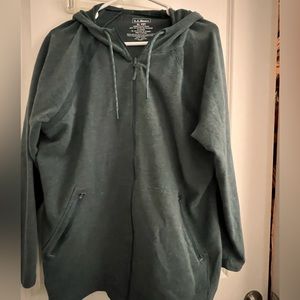 LL Bean full zip hooded sweatshirt XL Petite